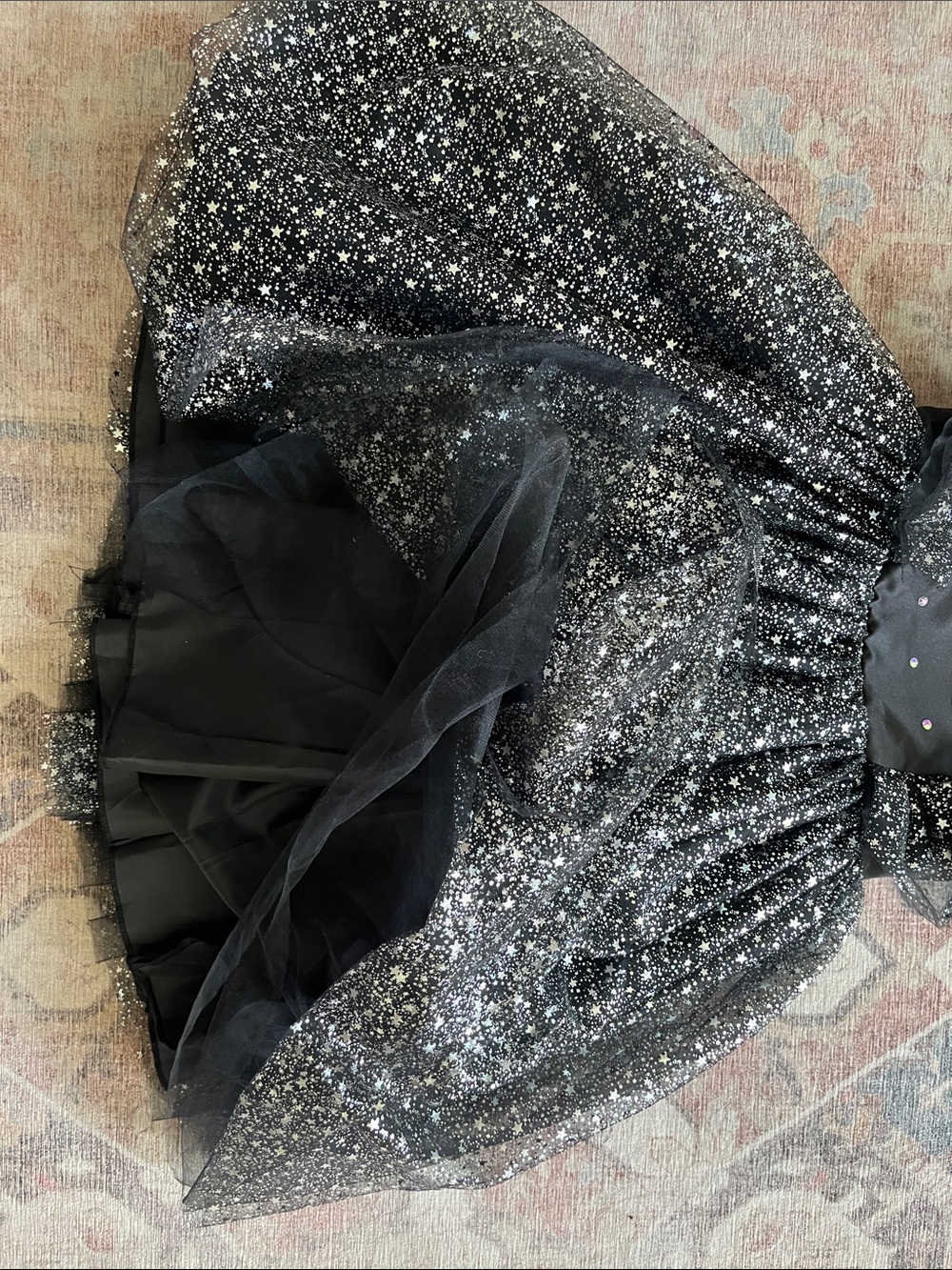 Lola + The Boys Black Sparkle Star Tulle Dress - Picture 3 of 4
